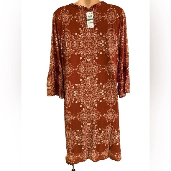 Macy’s STYLE & CO Midi Dress Size Large (L) Style Vintage Pas Ra NWT - Picture 6 of 13